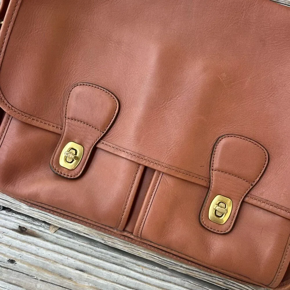 Coach Classic 18000 Reissue Limited Ed. British Tan Leather Field Messenger Bag